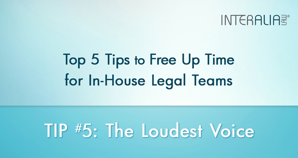 Tip #5: Turn Down the Volume on The Loudest Voice